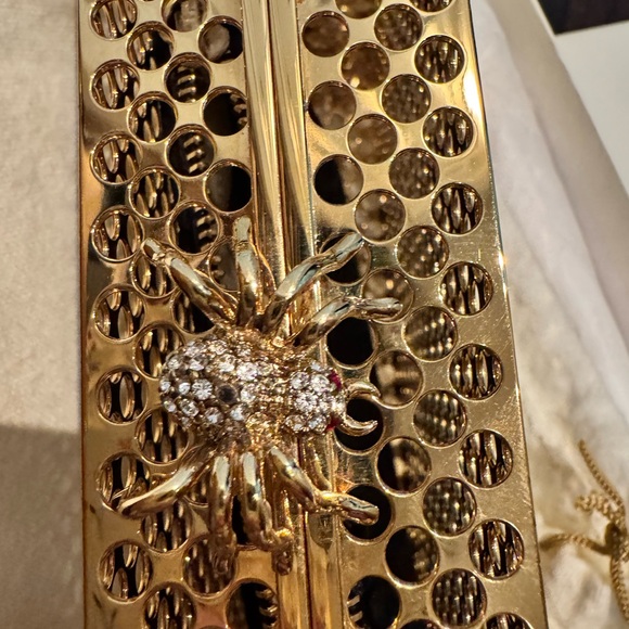 SOLD! Charlotte Olympia Gold Clutch Bag - Picture 3 of 7